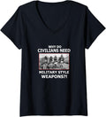 Womens Native American Second Amendment Patriotic Gun V Neck Apparel Gift Ready