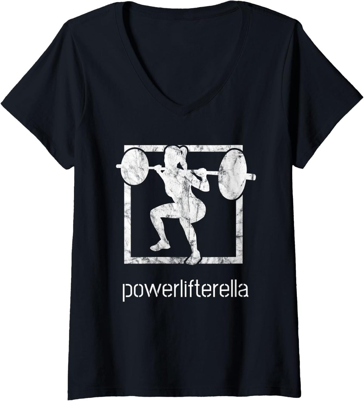 Womens Cool Powerlifterella Gym Motivation Powerlifter V Neck Apparel US Trend