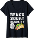 Womens Funny Weightlifter Gift Weightlifting Bench Squat Deadlift V Neck Apparel Minimal Style