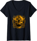 Womens Tattoo Gun Shirt Skull And Tattoos Guns Artist Gift V Neck T Shirt Premium Print