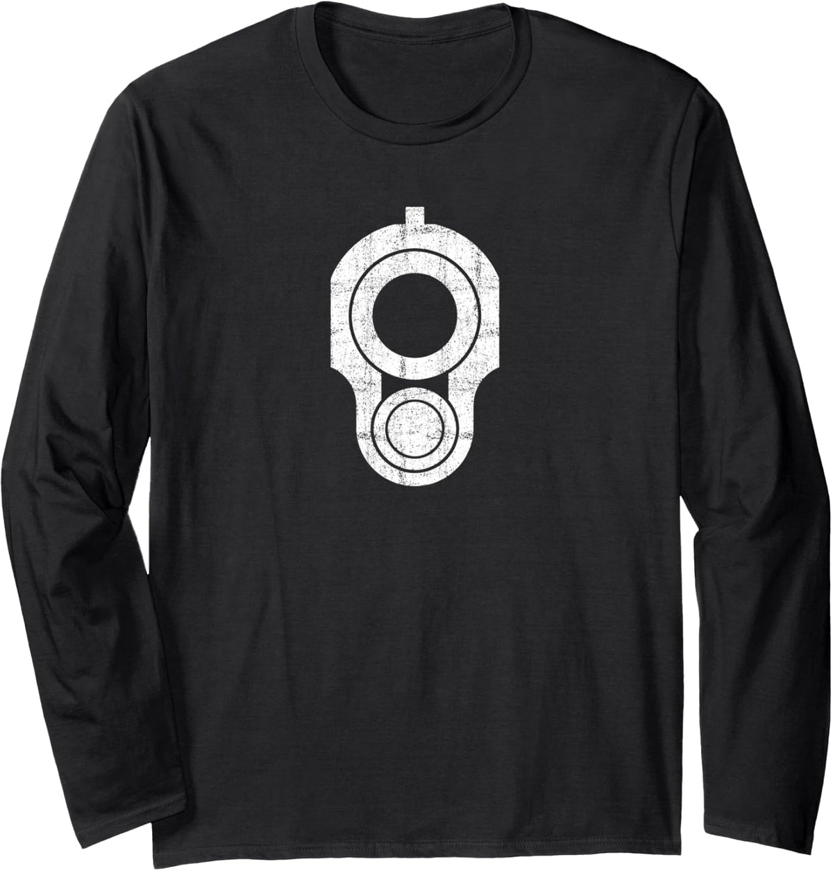 1911 Pistol Logo Design Distressed Gun Long Sleeve Apparel Minimal Style