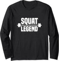 Squat Legend Powerlifting Strength Training Long Sleeve Apparel Premium Print