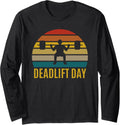 Deadlift Day Training Powerlifter Barbell Long Sleeve Apparel Minimal Style