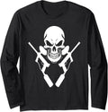 Guns And Skull T Shirt T Shirt Clean Design