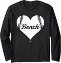 Baseball Heart Justin Bench Prospect Fan Gear Long Sleeve Apparel Gift Ready