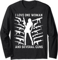 I Love One Woman And Several Guns Funny Husband Long Sleeve Apparel Minimal Style 2