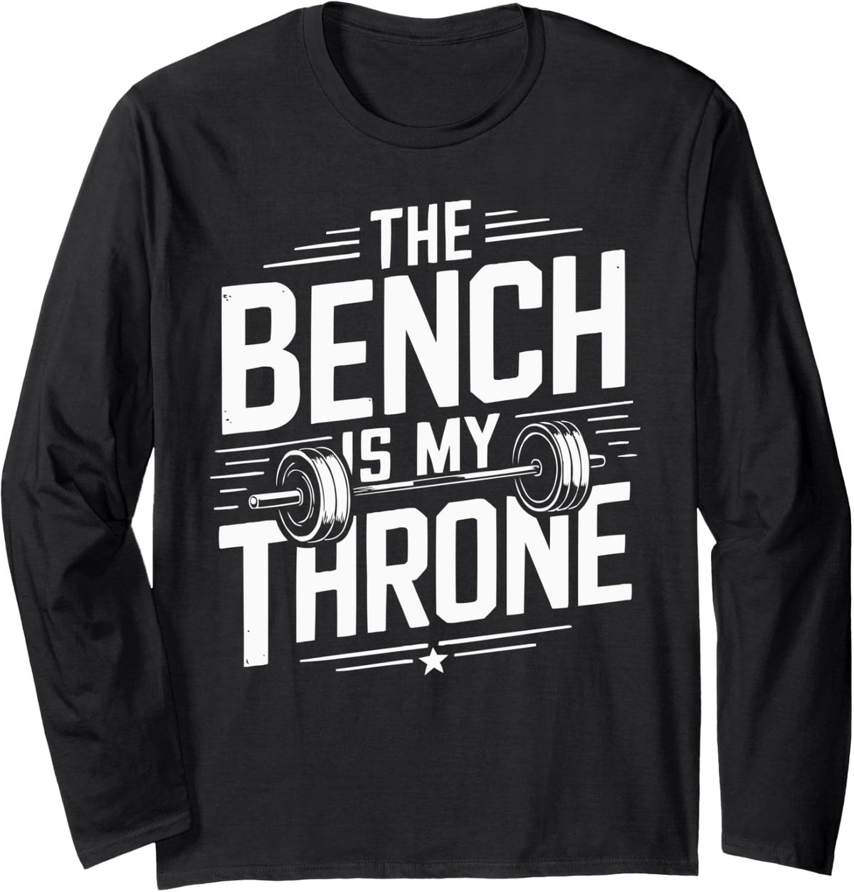 Bench Press Exercise Bodybuilding Fitness Workout Gym Long Sleeve Apparel Clean Design 2