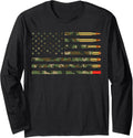 Gun Enthusiast July 4th Ammo Camo Flag Owner Ammunition Long Sleeve Apparel Clean Design