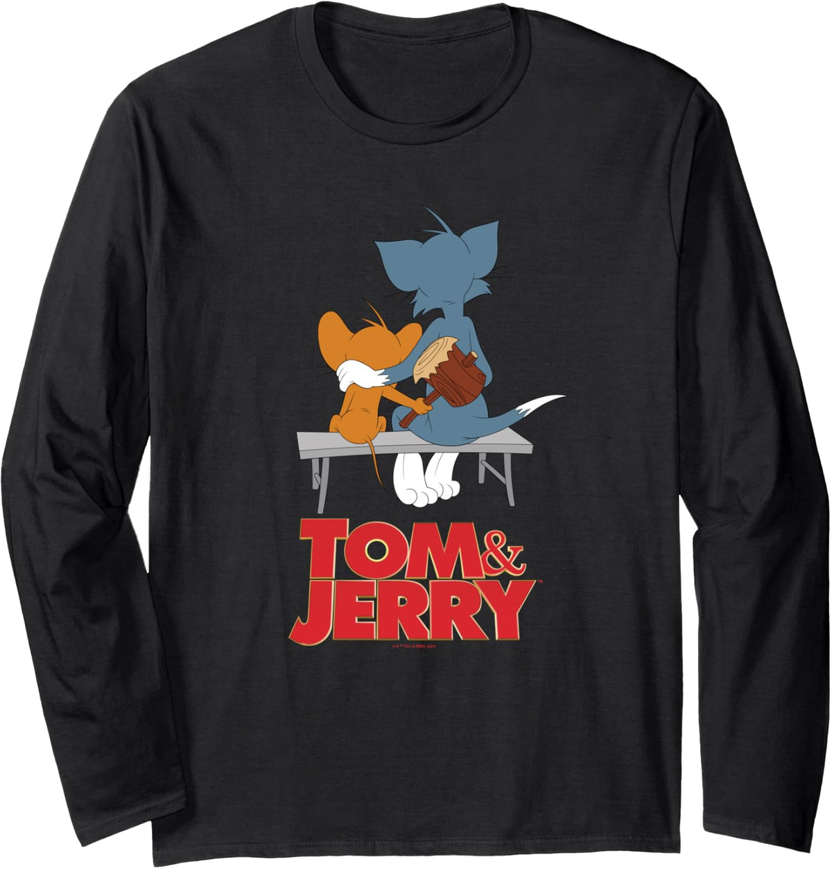 Tom Jerry Movie Park Bench Long Sleeve Apparel Premium Print