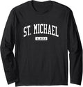 St. Michael Alaska AK Vintage Athletic Sports Design Long Sleeve
