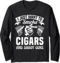 Grilling Master Cigar Smoker Grill Smoke Cigars Gun Nut Bbq Long Sleeve Apparel Premium Print