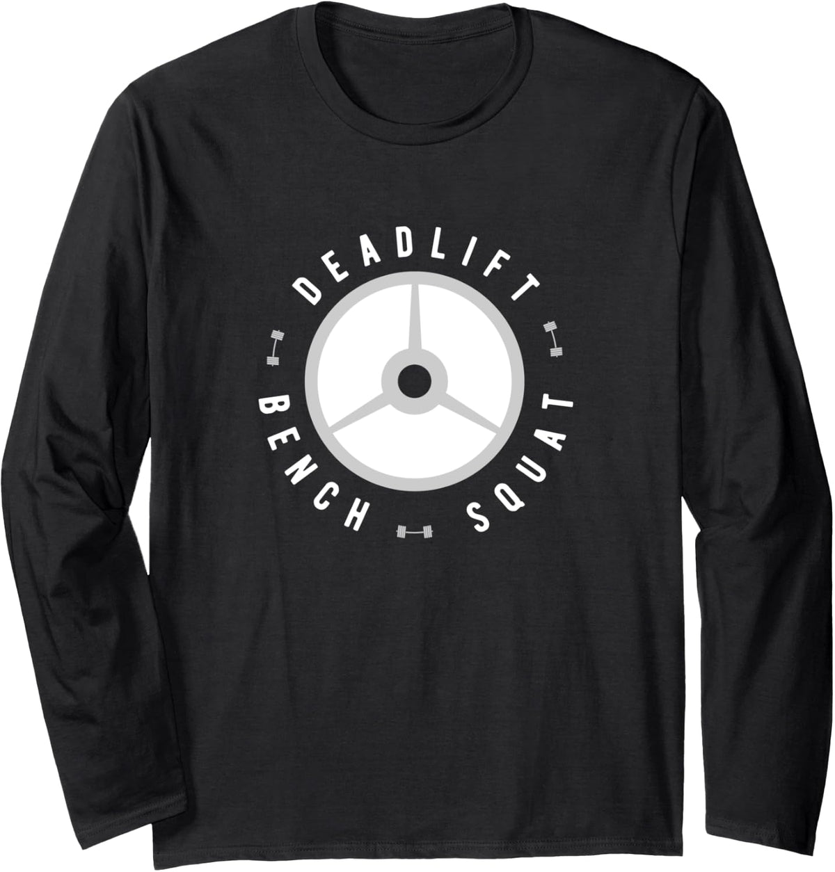 Elite Powerlifter Badge Deadlift Bench Squat Weight Plate Long Sleeve Apparel Everyday Wear 2