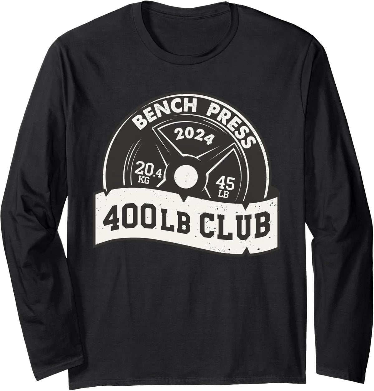 Bench Press Club 400 Lbs Pound Weightlifting Powerlift Women Long Sleeve Apparel Gift Ready