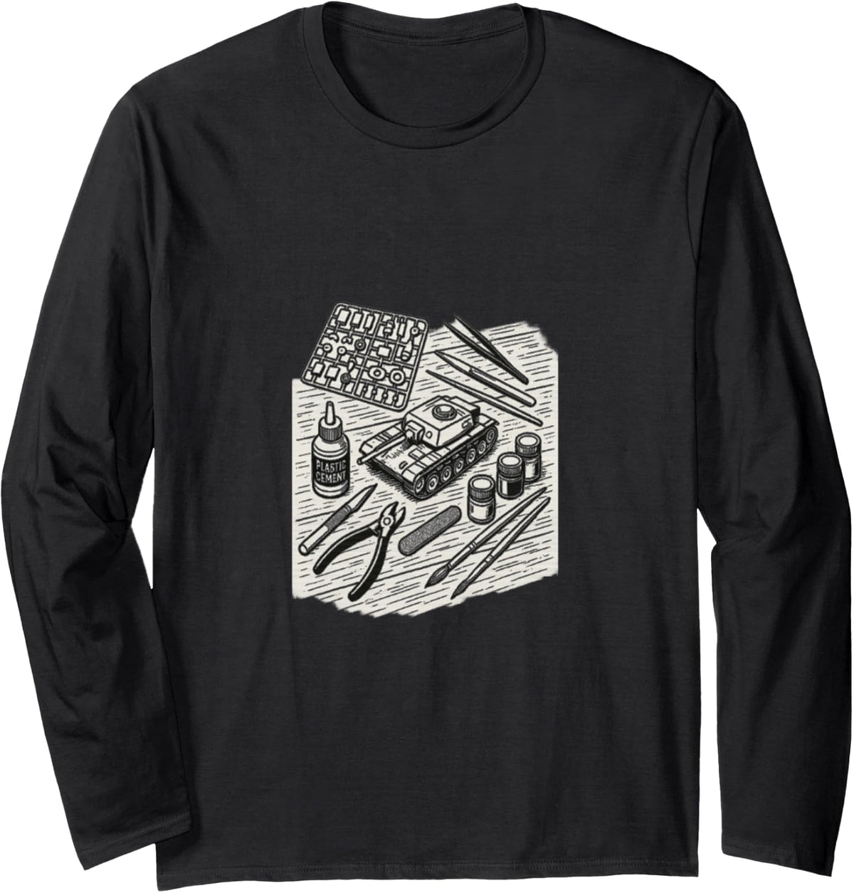 Workbench Essentials U2013 Scale Model Hobbyist Long Sleeve Apparel Minimal Style