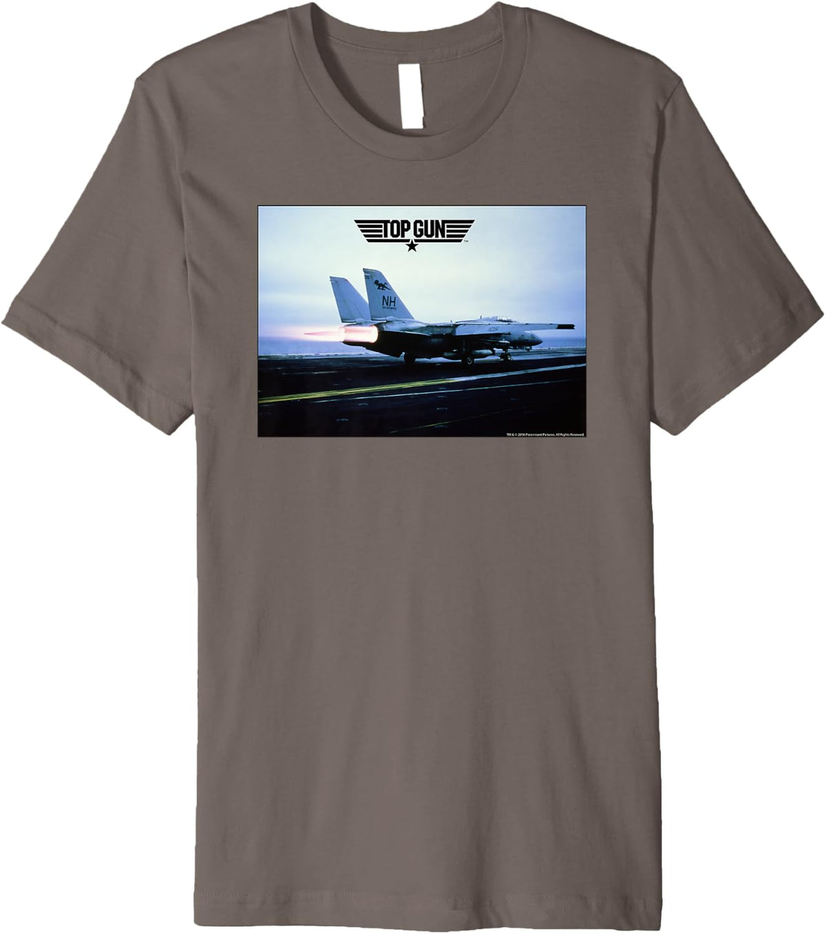 Top Gun Plane On Runway Action Movie Premium Apparel Everyday Wear