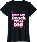 Girls Can Bench Press Too Empowering Gym Quote For Apparel Minimal Style