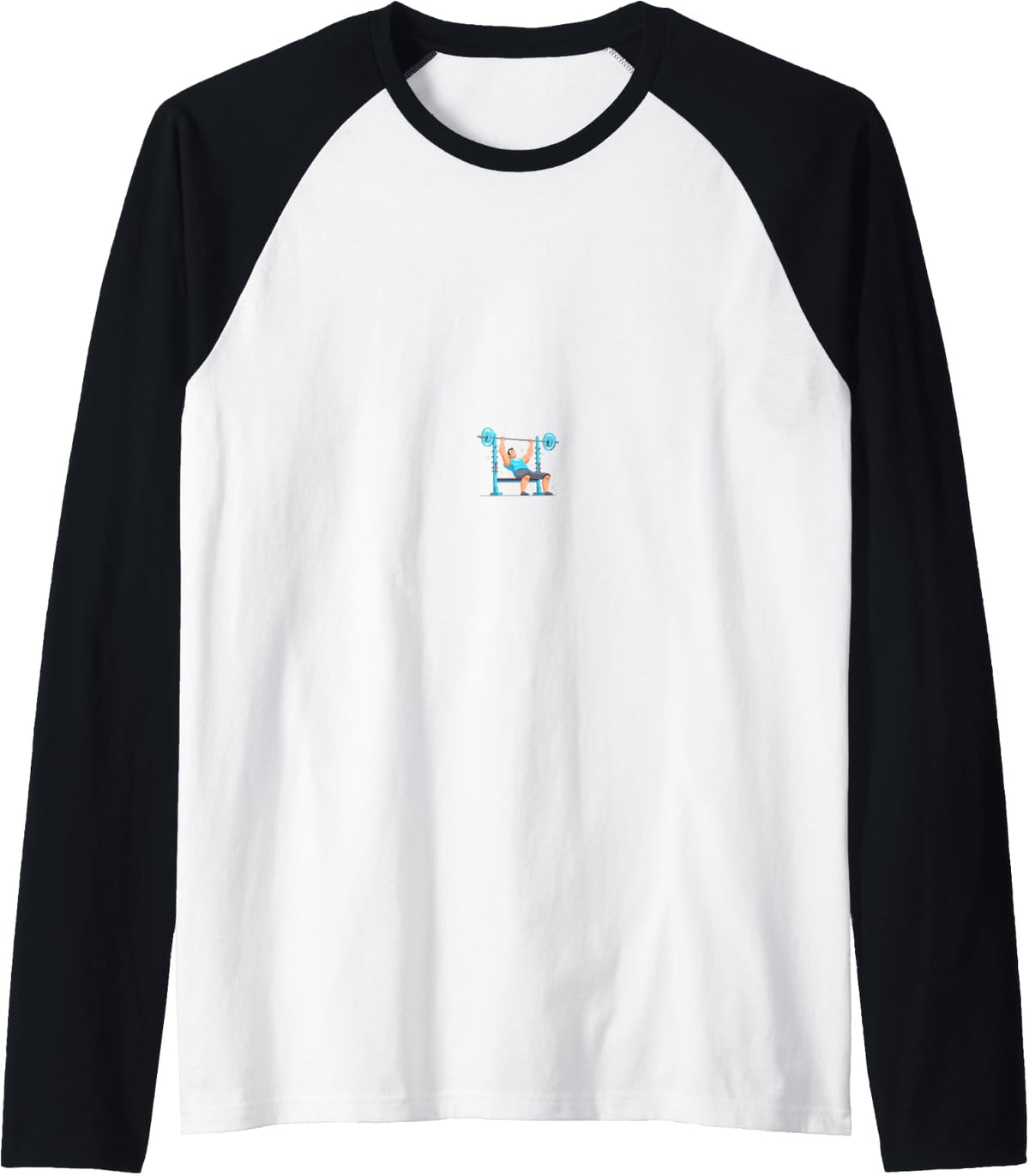 Bench Press Raglan Baseball Tee T Shirt Clean Design