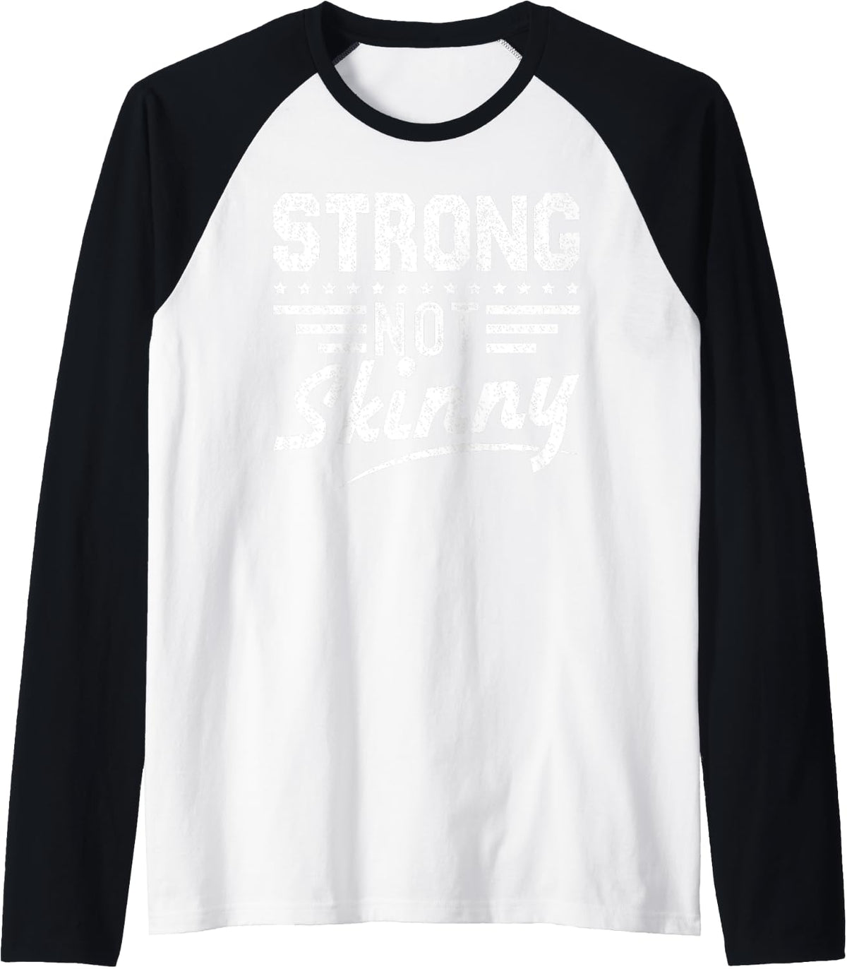 Fitness Strong Not Skinny Gym Workout Benchpress Raglan Baseball Tee T Shirt US Trend