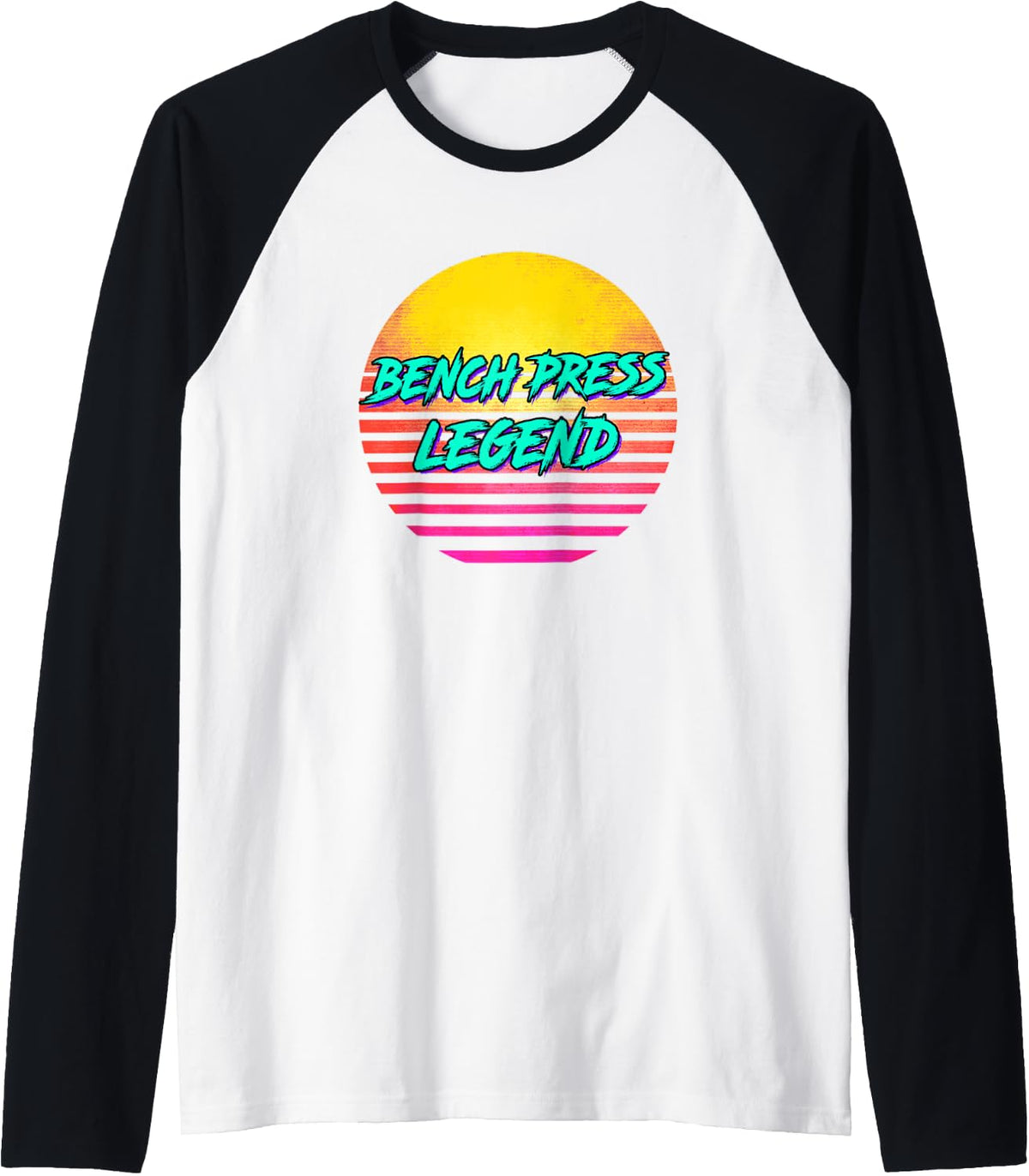Funny Bench Press Raglan Baseball Tee T Shirt Clean Design