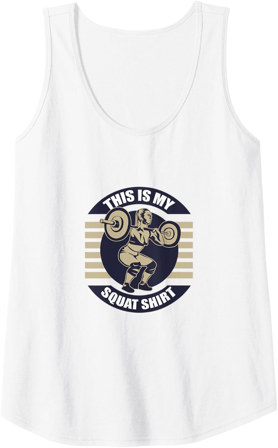 Womens Barbell Powerlifting Strength Training Gym Squats Tank Top Apparel Gift Ready