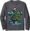 Christmas Tree With Weight Bench Hat Long Sleeve Apparel Gift Ready