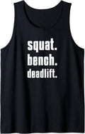 Squat Bench Deadlift Powerlifting Weightlifting Gym Tank Top Apparel Gift Ready