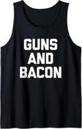 Guns Bacon T Shirt Funny Saying Sarcastic Humor Gun Owner Tank Top T Shirt Everyday Wear