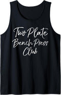 Matching Weight Lifting Tops Two Plate Bench Press Club Tank Top Apparel Premium Print
