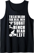 Powerlifting Squat Deadlift Bench Press Funny Powerlifter Tank Top Apparel Clean Design