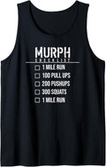 Murph Memorial Day Workout Wod Funny Military Cute Checklist Tank Top Apparel Clean Design