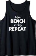 Powerlifting Squat Bench Deadlift Repeat Workout Tank Top Apparel US Trend