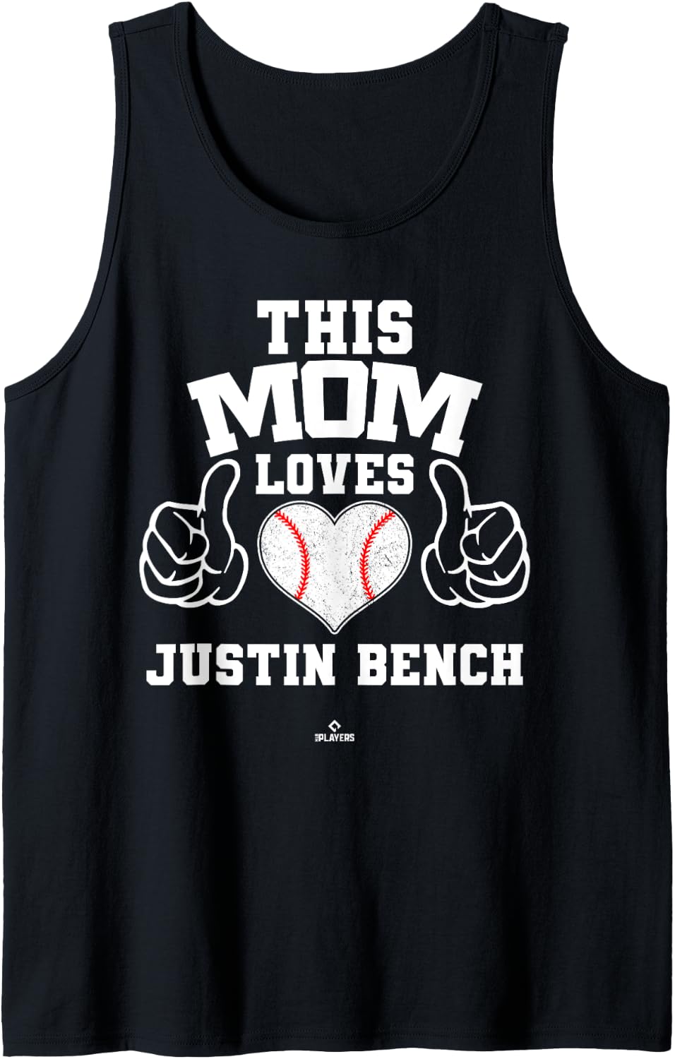 This Mom Loves Justin Bench Prospect Baseball Fan Gear Tank Top Apparel Minimal Style