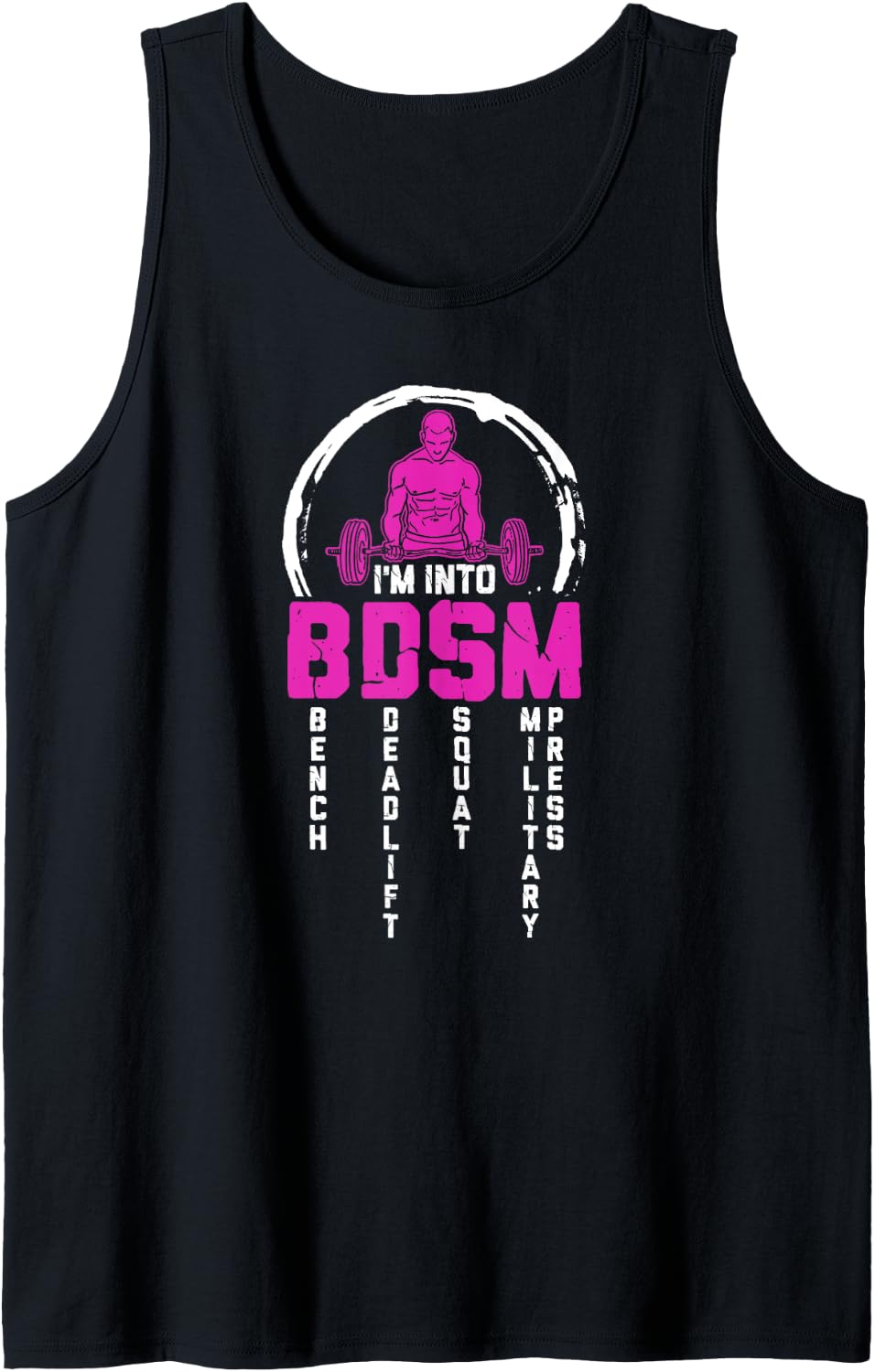 I M Into Bdsm Bench Deadlift Squat Military Press Workout Tank Top Apparel Gift Ready