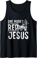 Work Out Bodybuilding One More Rep For Jesus Bench Press Tank Top Apparel Minimal Style