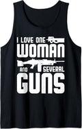 I Love One Woman Several Guns T Shirt Husband Wife 2a Gun Tank Top T Shirt Minimal Style
