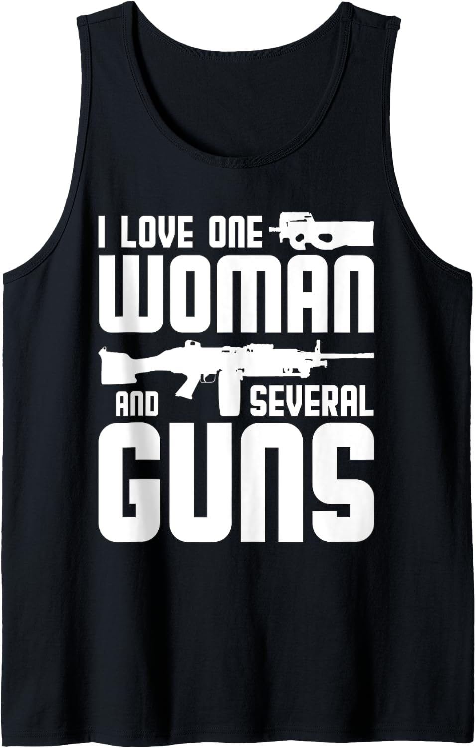 I Love One Woman Several Guns T Shirt Husband Wife 2a Gun Tank Top T Shirt Minimal Style