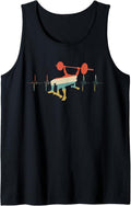 Benchpress Heartbeat Retro Ecg Ekg Tank Top Apparel Minimal Style