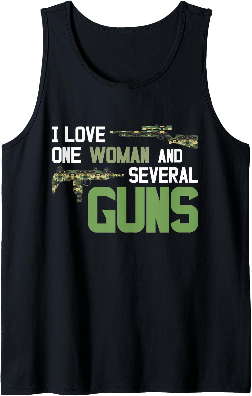 I Love One Woman Several Guns T Shirt Husband Wife 2a Gun Tank Top T Shirt Clean Design