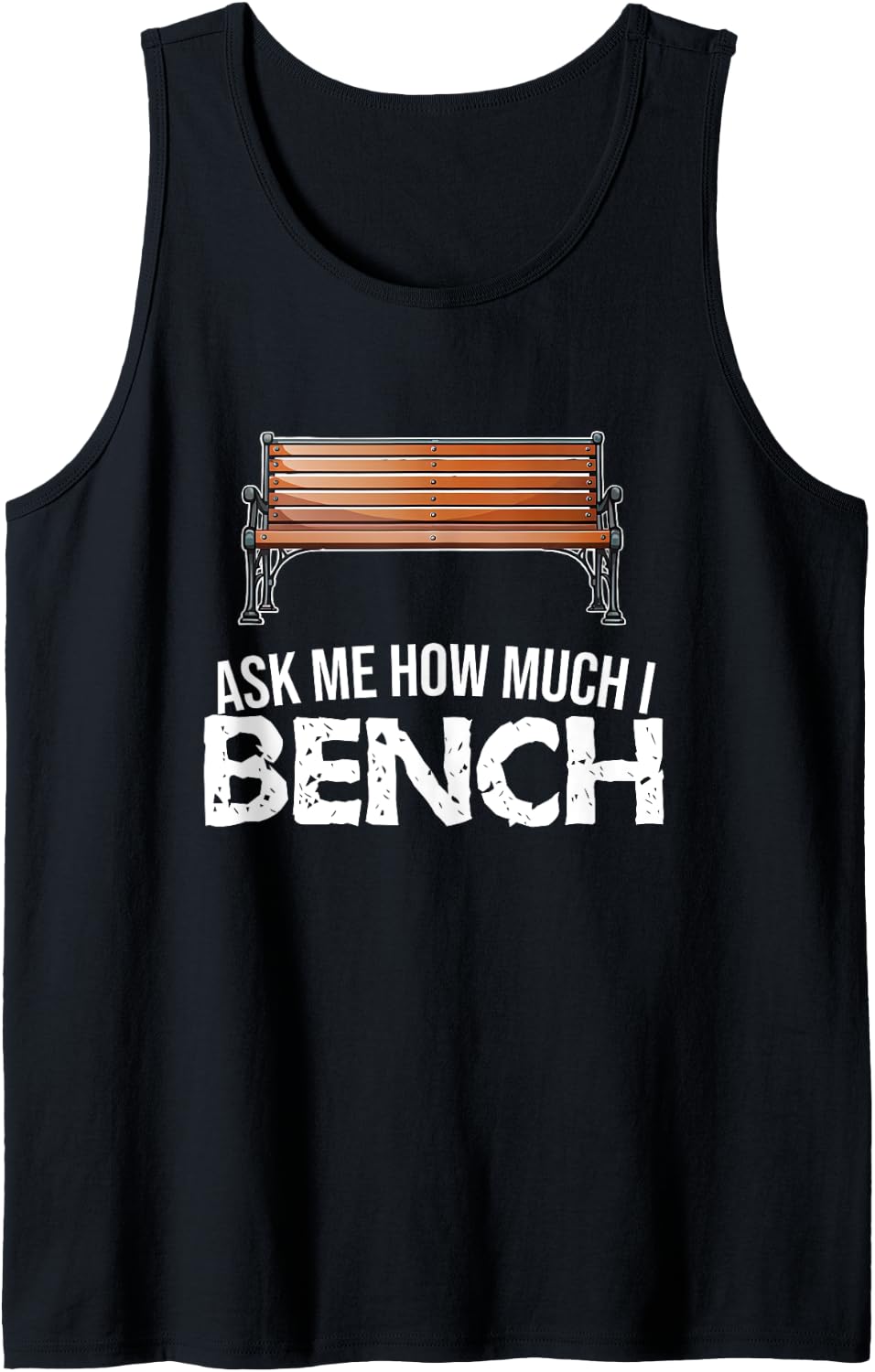 Lazy Exercise Humor Bench Press Fitness Pun Tank Top Apparel Minimal Style