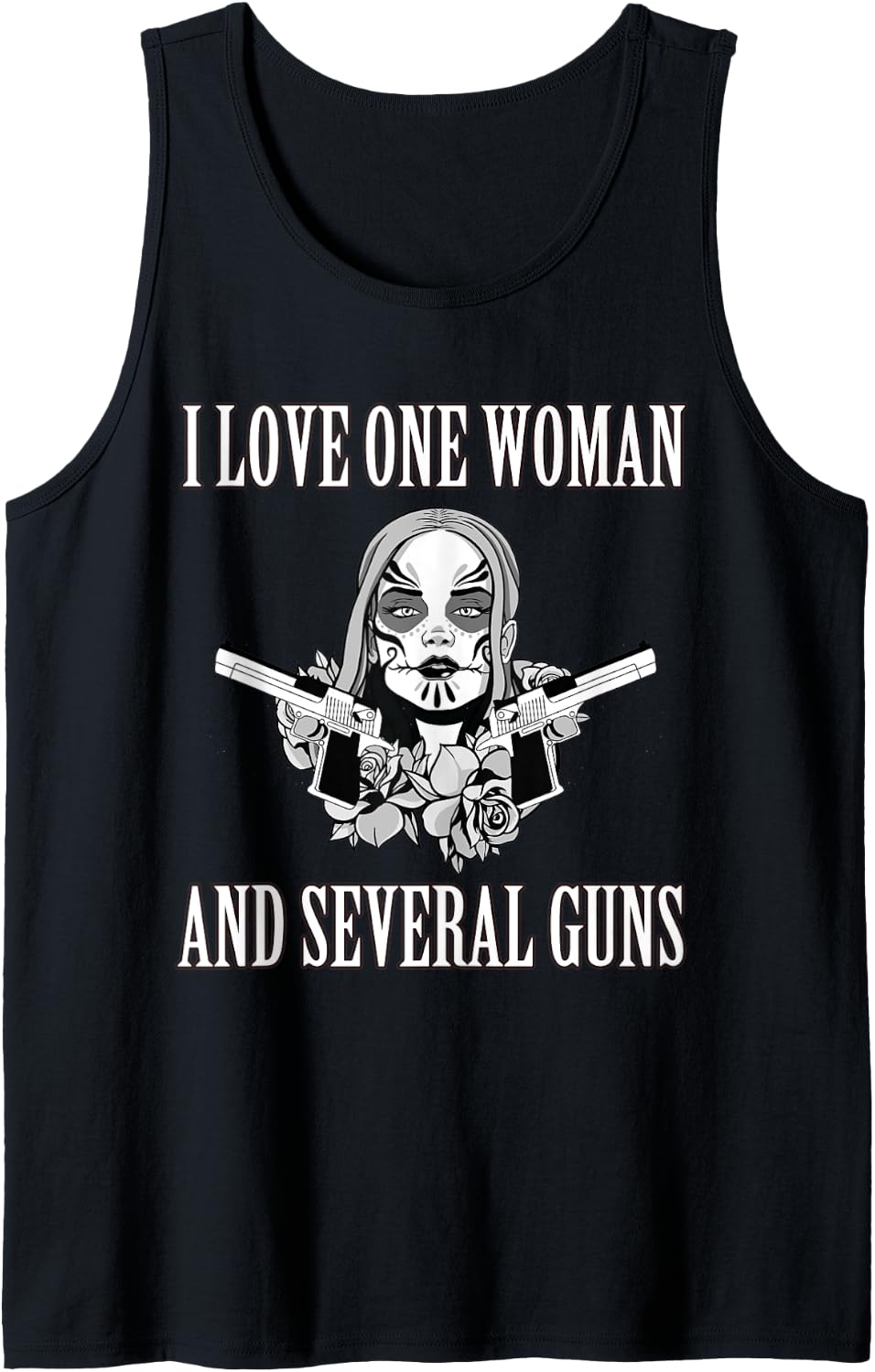 I Love One Woman Several Guns T Shirt Husband Wife 2a Gun Tank Top T Shirt Clean Design 3
