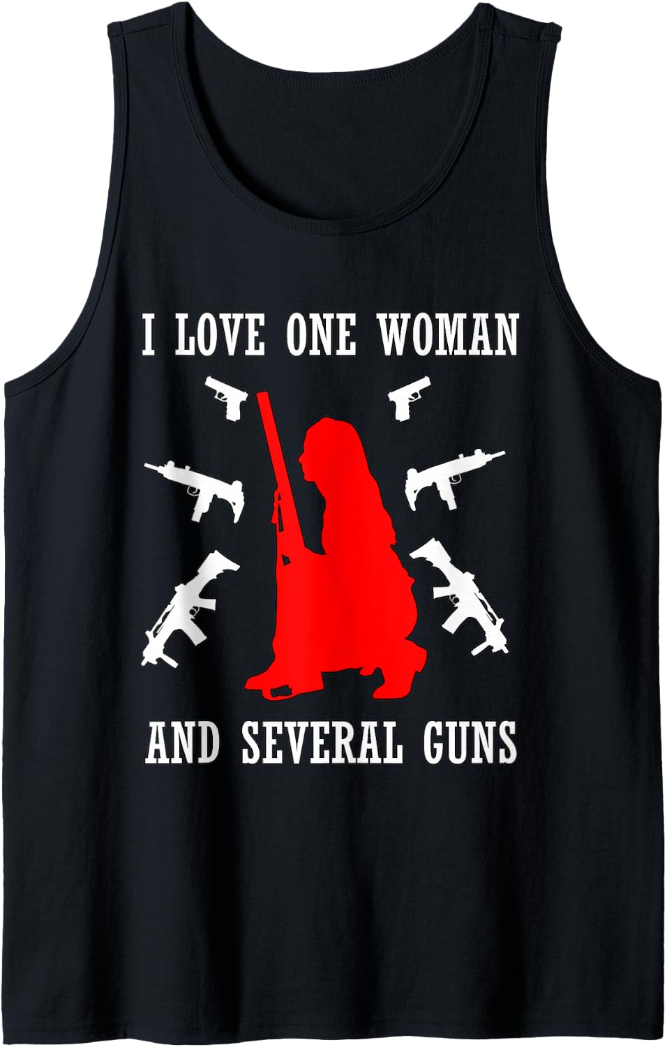 I Love One Woman Several Guns T Shirt Husband Wife 2a Gun Tank Top T Shirt Clean Design 2