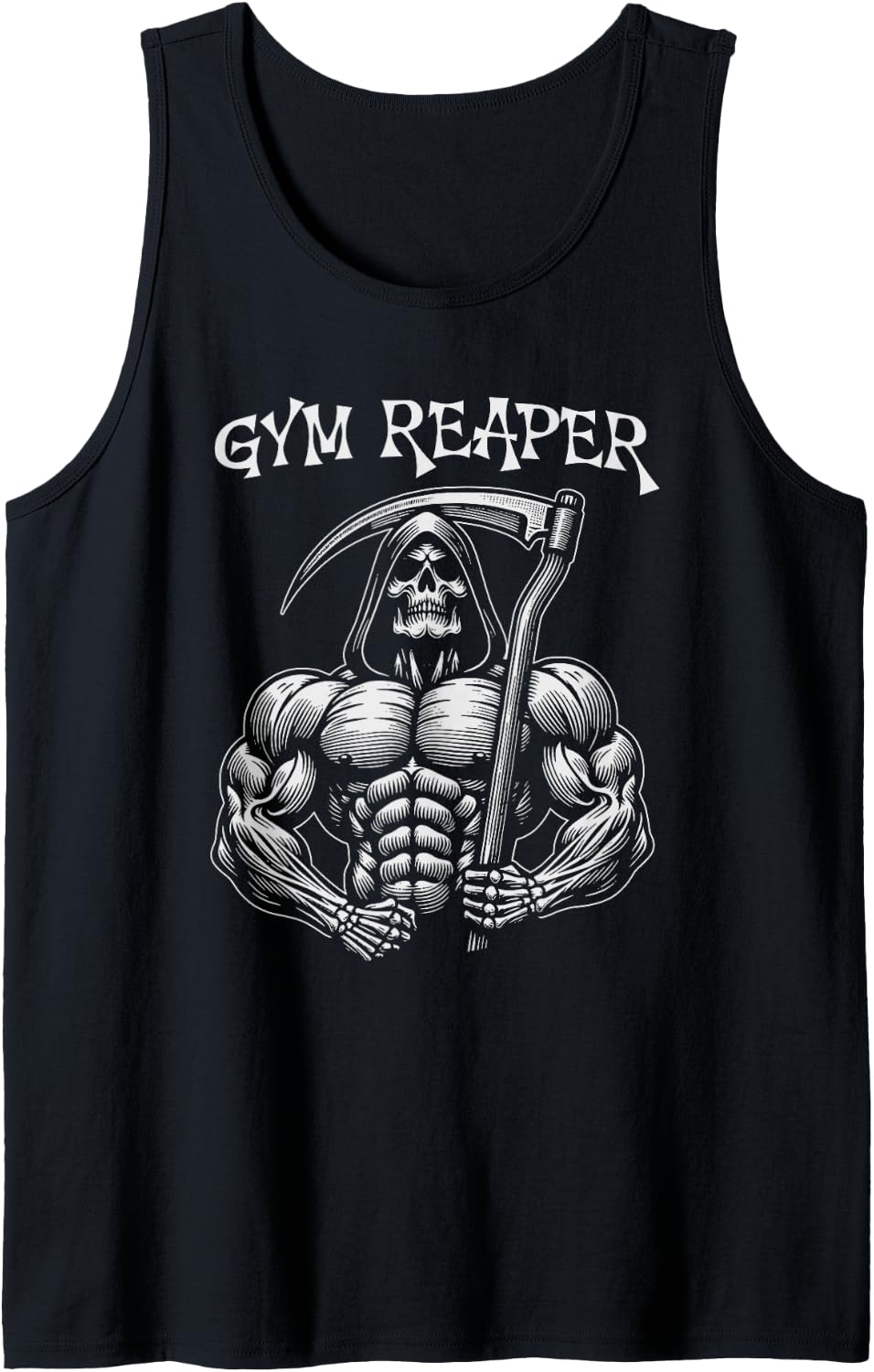 Gym Reaper Fitness Workout Muscle Weight Training Funny Tank Top Apparel US Trend
