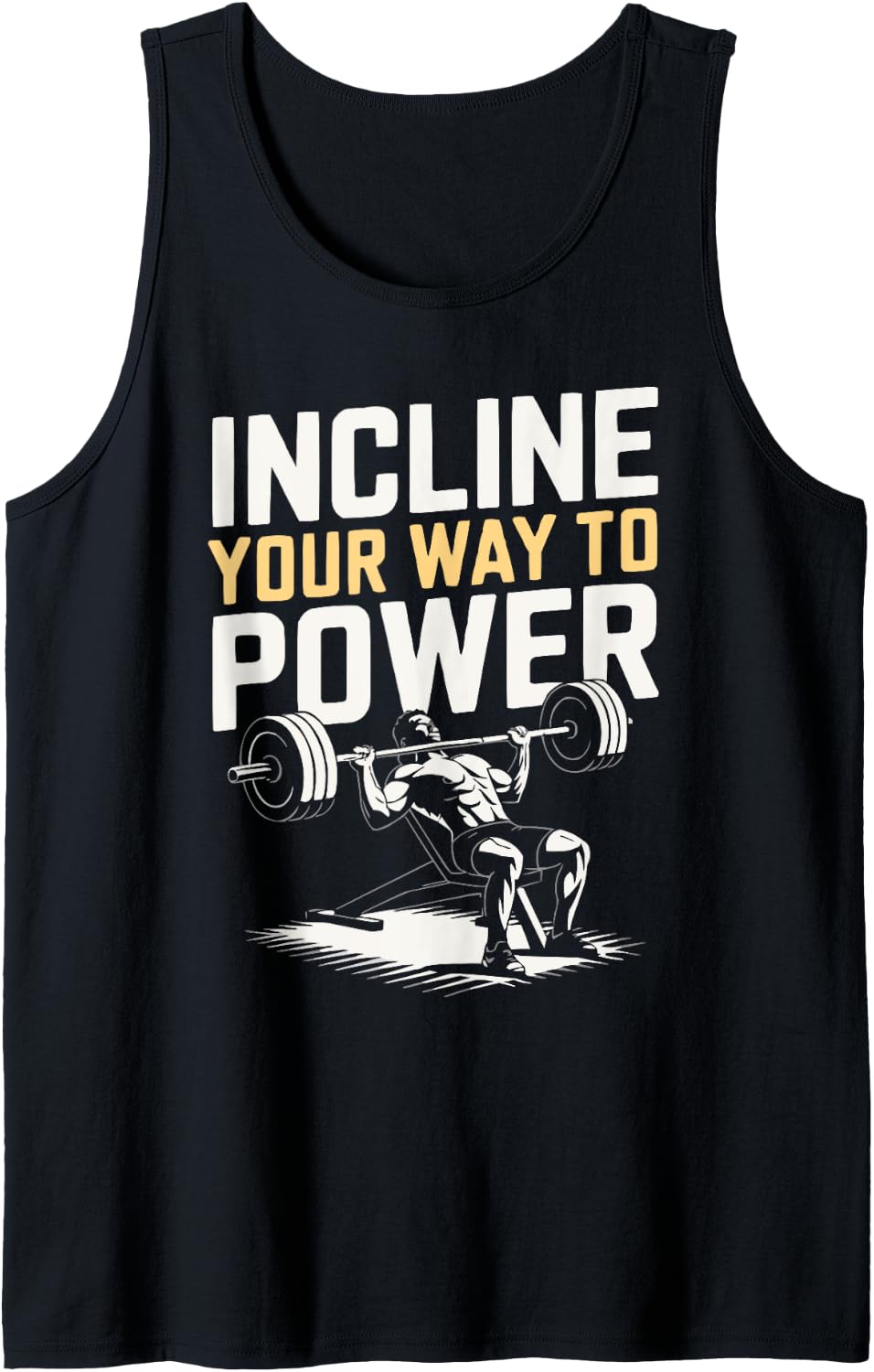 Incline Bench Press Bodybuilding Fitness Workout Gym Tank Top Apparel Premium Print 3