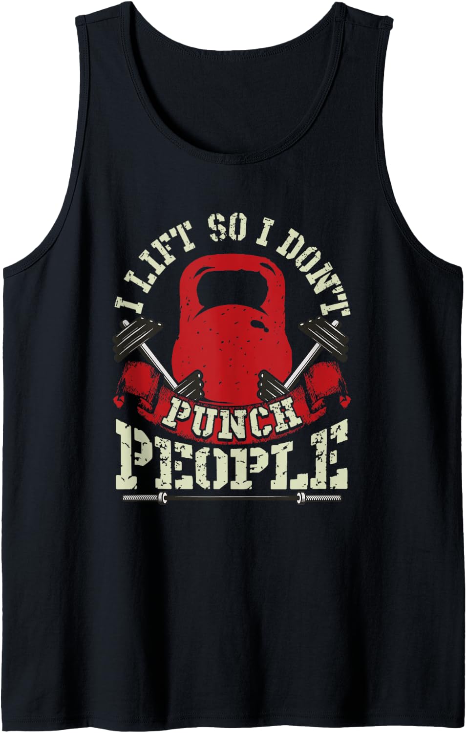 I Lift So Don T Punch People Weight Lifting Workout Gift Tank Top Apparel Clean Design