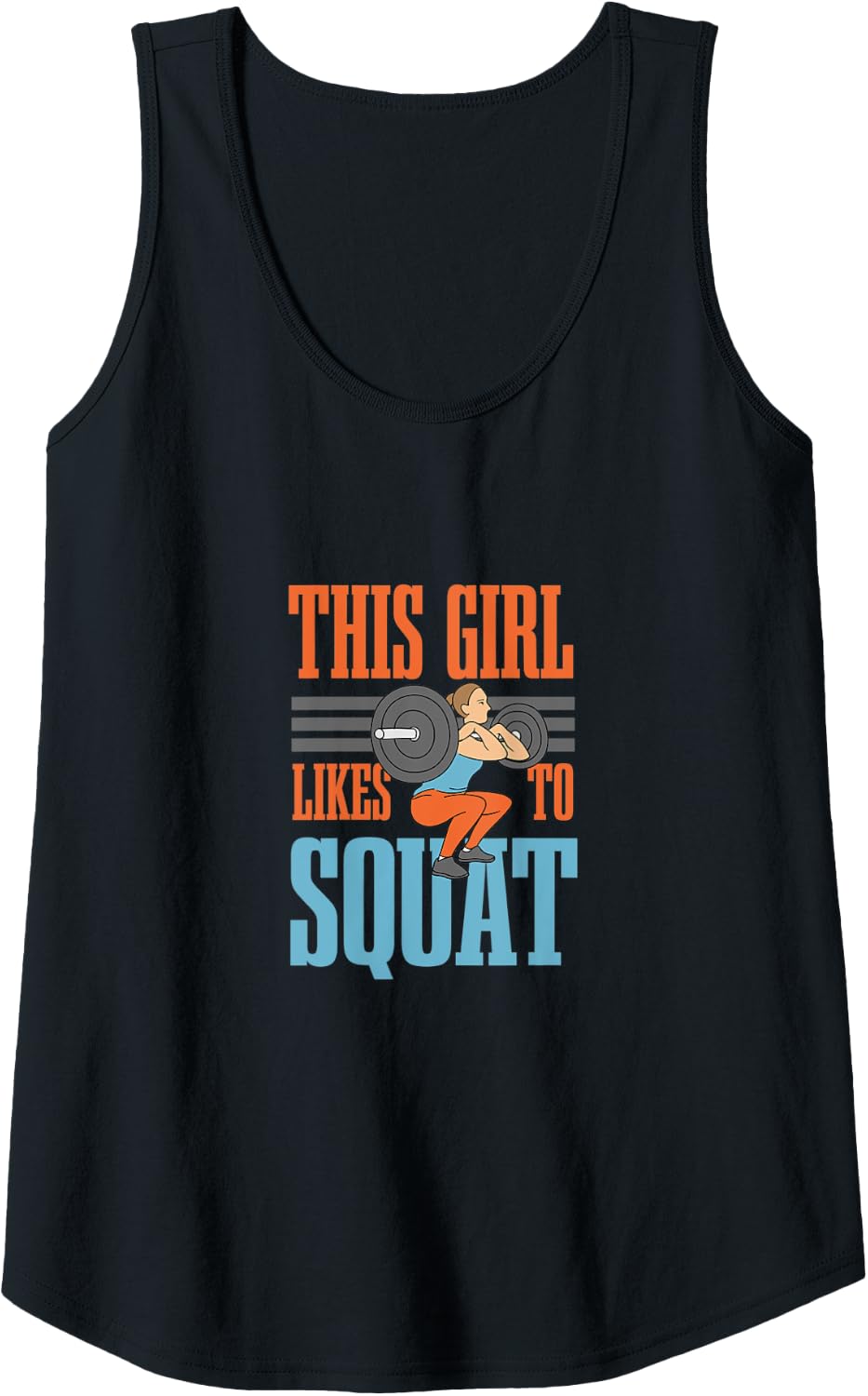 Womens Powerlifter Girl Strength Training Gym Workout Tank Top Apparel Clean Design