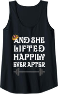 Womens And She Lifted Happily Ever After Gym Weights Strong Tank Top Apparel Premium Print