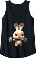 Womens Funny Gym Workout Bunny Fitness Studio Rabbit Cardio Pump Tank Top Apparel Gift Ready 2
