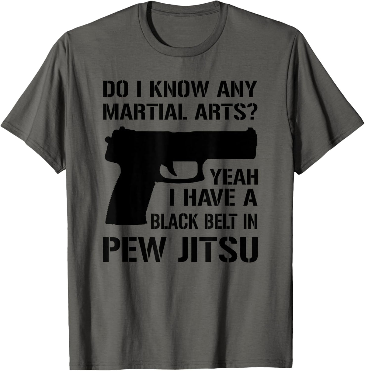Black Belt In Pew Jitsu Funny Pistol Pro Gun Lover Apparel Minimal Style
