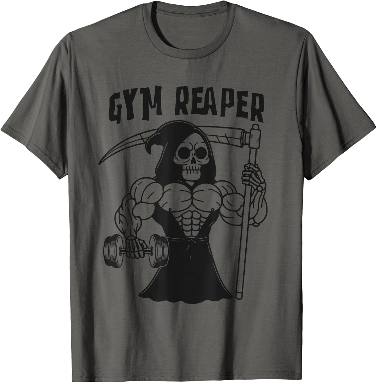 Gym Reaper Fitness Workout Training Bodybuilder Funny Apparel Minimal Style 2