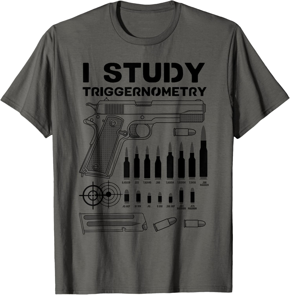 Funny I Study Triggernometry Gift For Men Women Gun Lovers Apparel Minimal Style